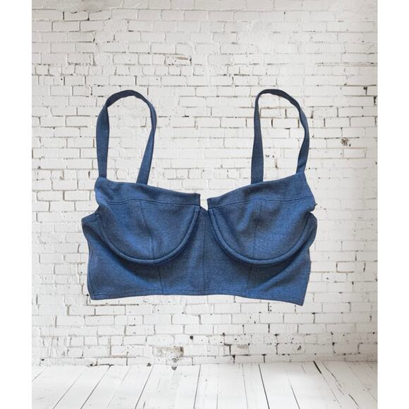 Timing Gray Crop Top Bra Upderwiring Large - Picture 1 of 5
